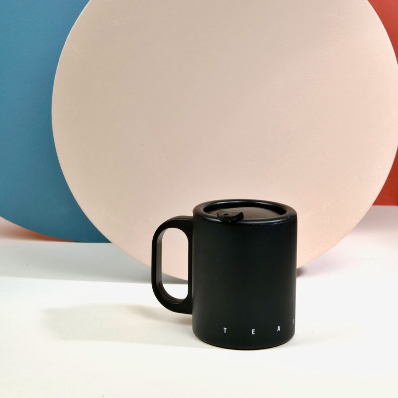 Colorful Black Çelik Bardak Mug - Siyah - 300ml